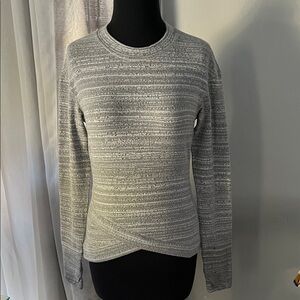 Lululemon Athletica Gray Textured Crew Neck Sweater